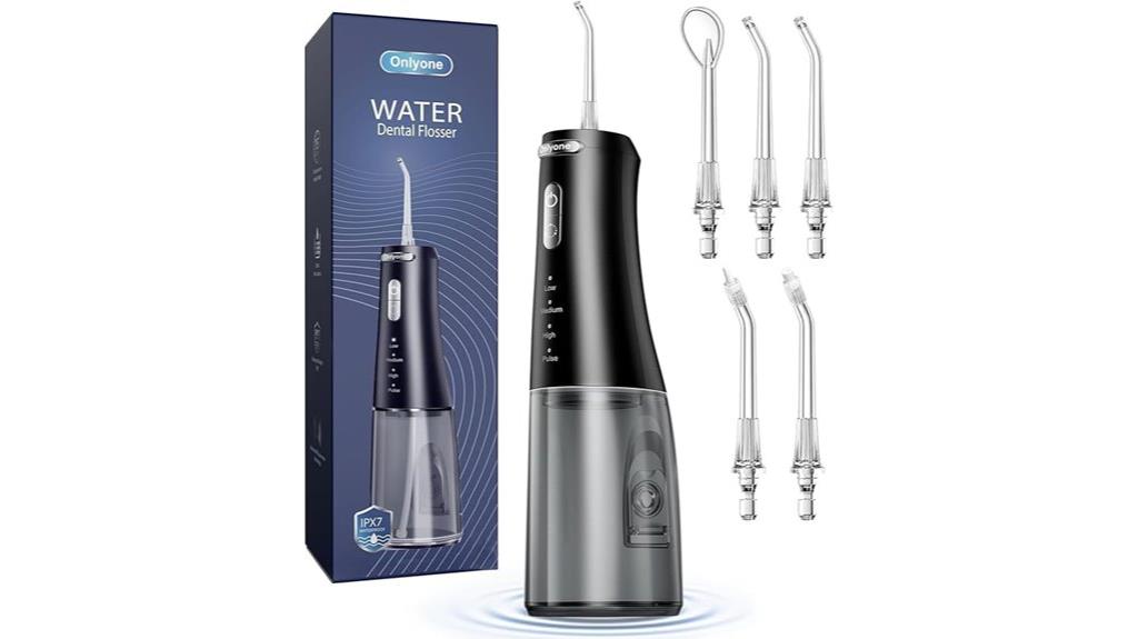 portable water flossing device