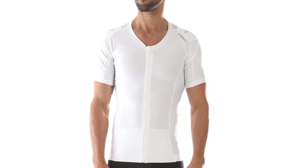 posture shirt with zipper