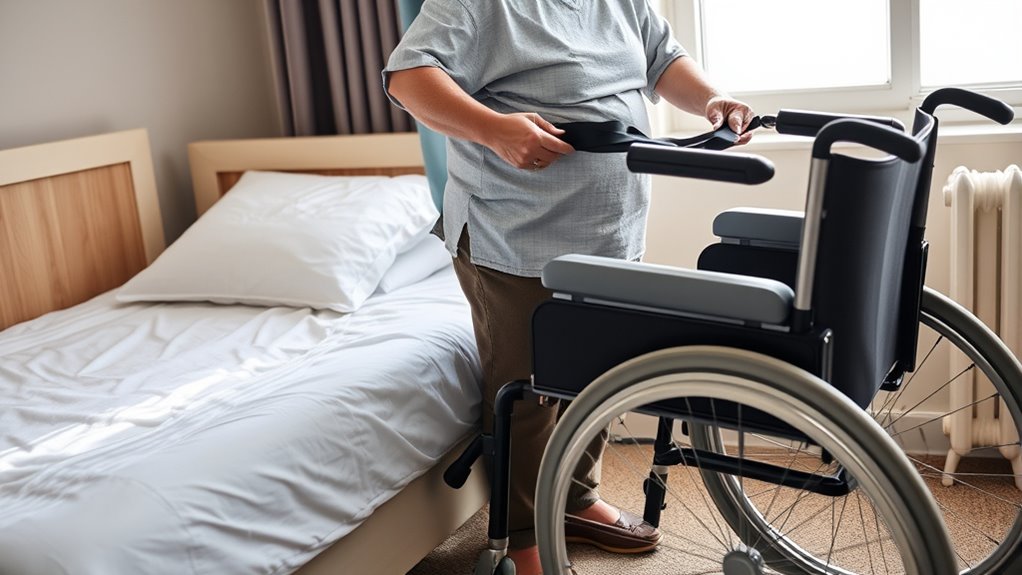 proper bed wheelchair positioning