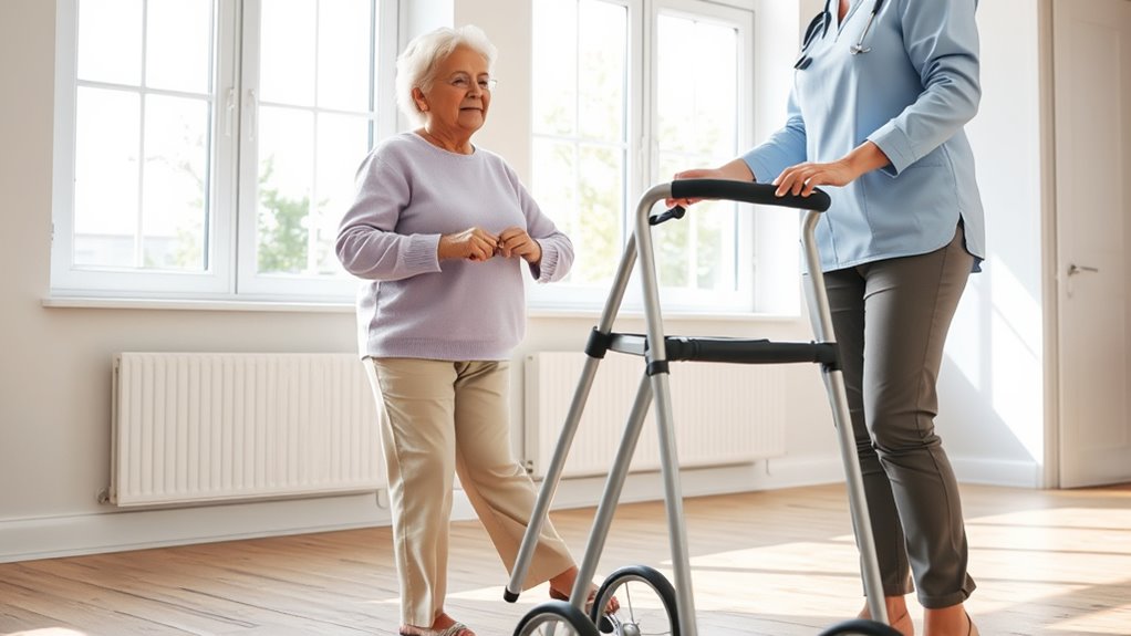 proper walker walking technique
