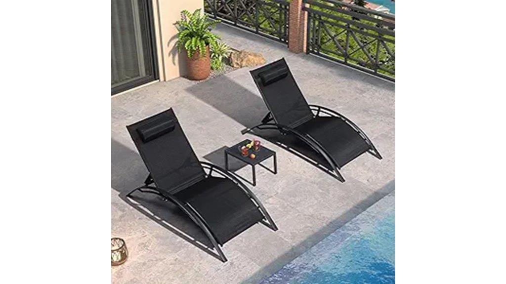 purple leaf lounge set