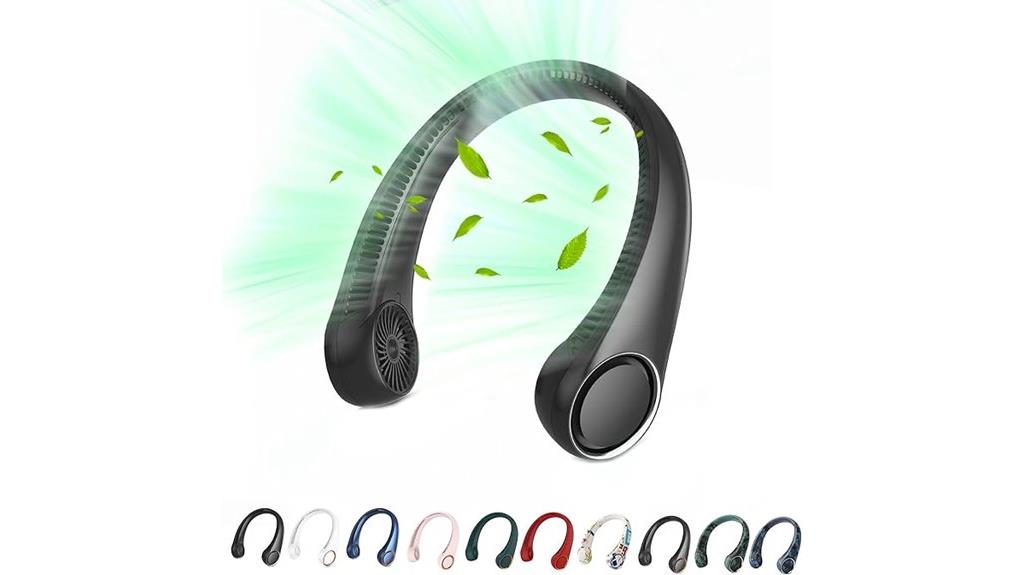 rechargeable bladeless neck fan