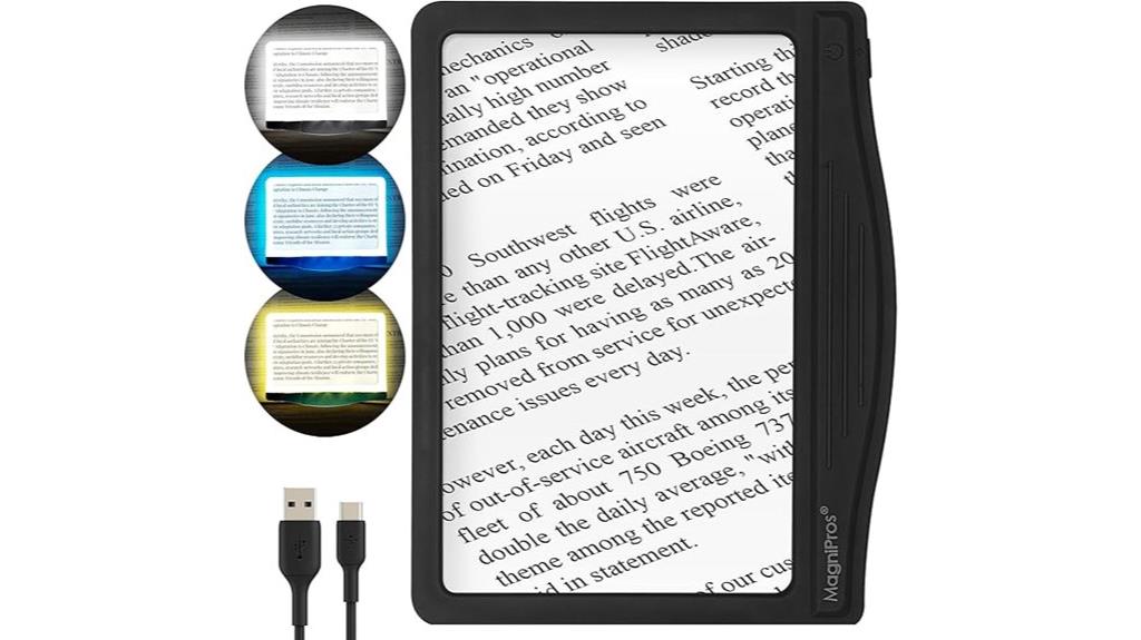 rechargeable led magnifier with adjustable light
