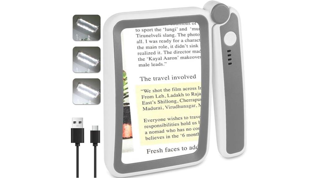 rechargeable lighted magnifier
