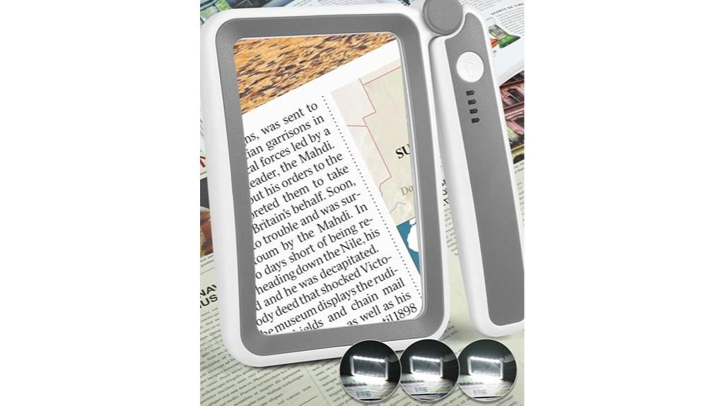 rechargeable lighted magnifying glass
