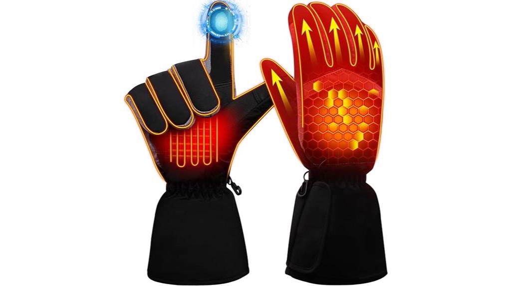 rechargeable waterproof heated gloves