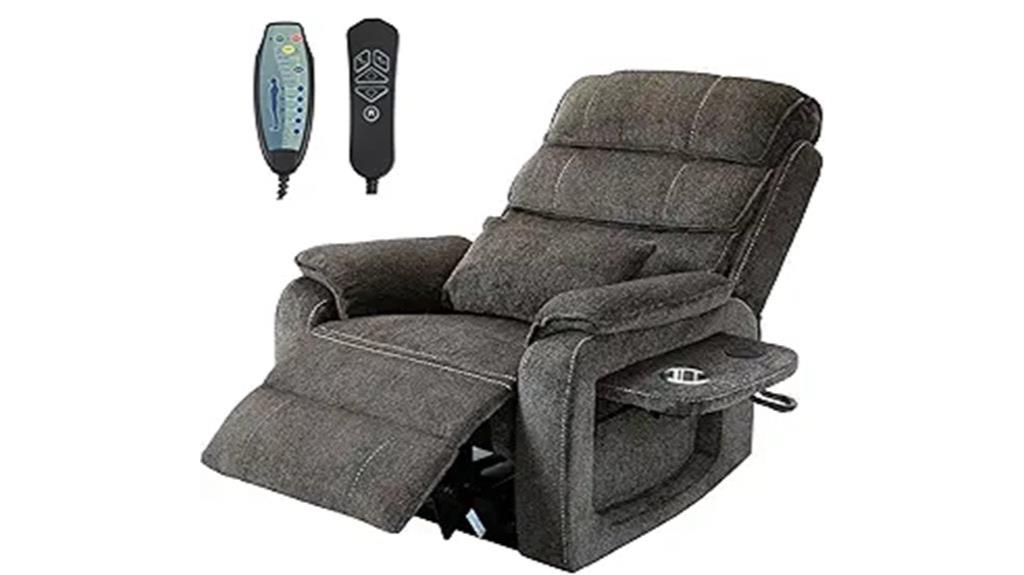 recliner with massage features