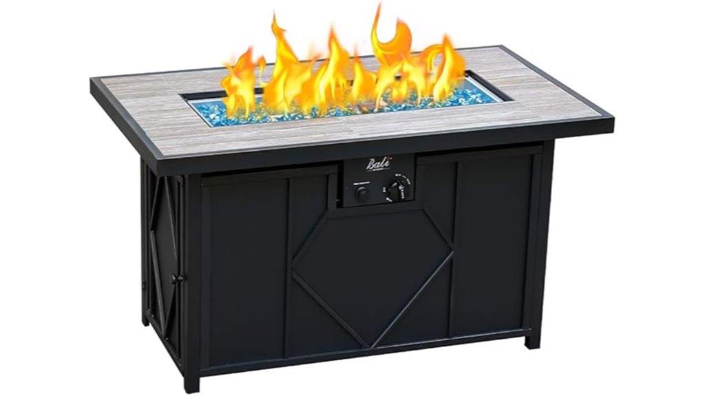 rectangular 42 inch fire pit