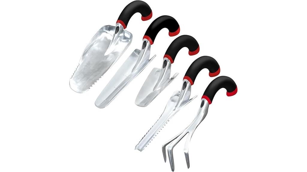 red ergonomic garden tools