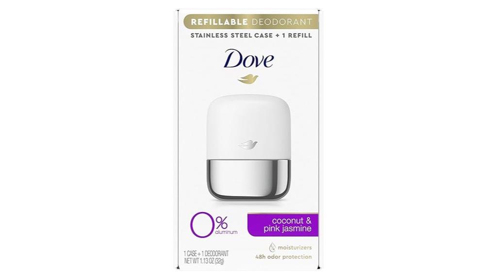refillable coconut jasmine deodorant