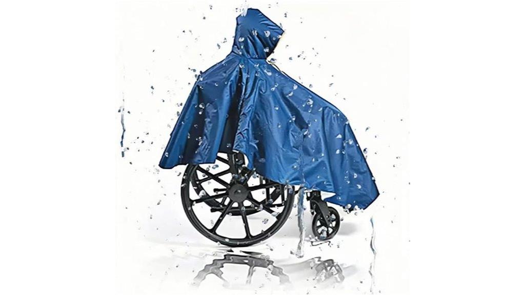 reflective hooded wheelchair poncho