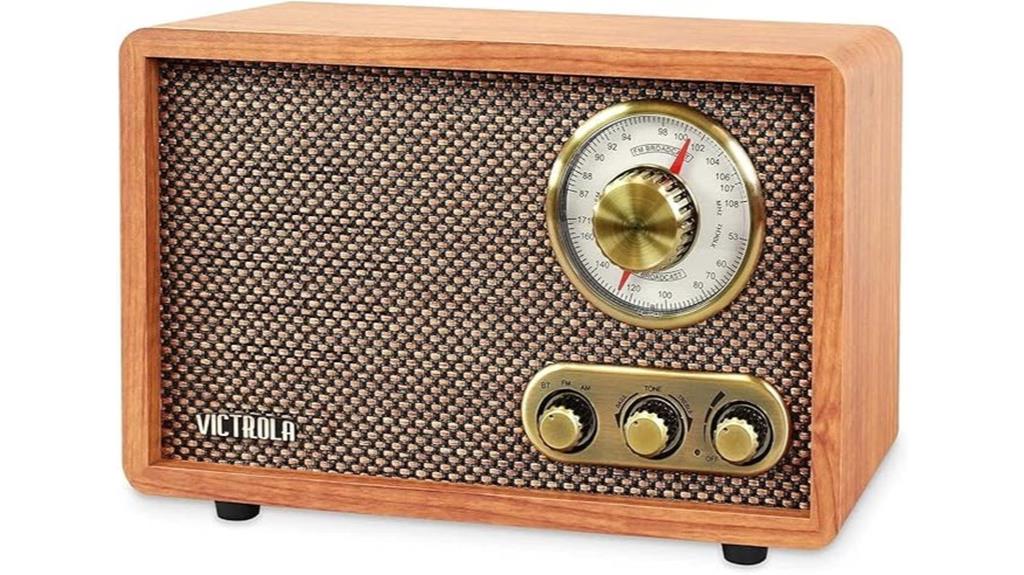 retro wood bluetooth radio