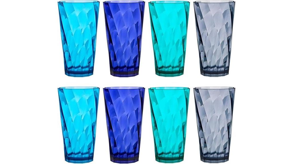 reusable acrylic glass set