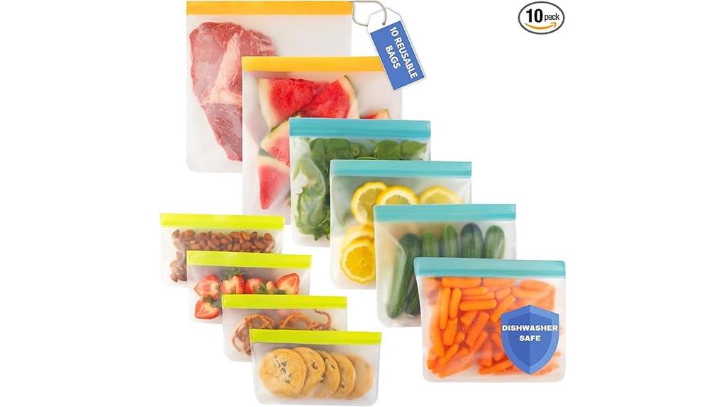 reusable silicone freezer bags