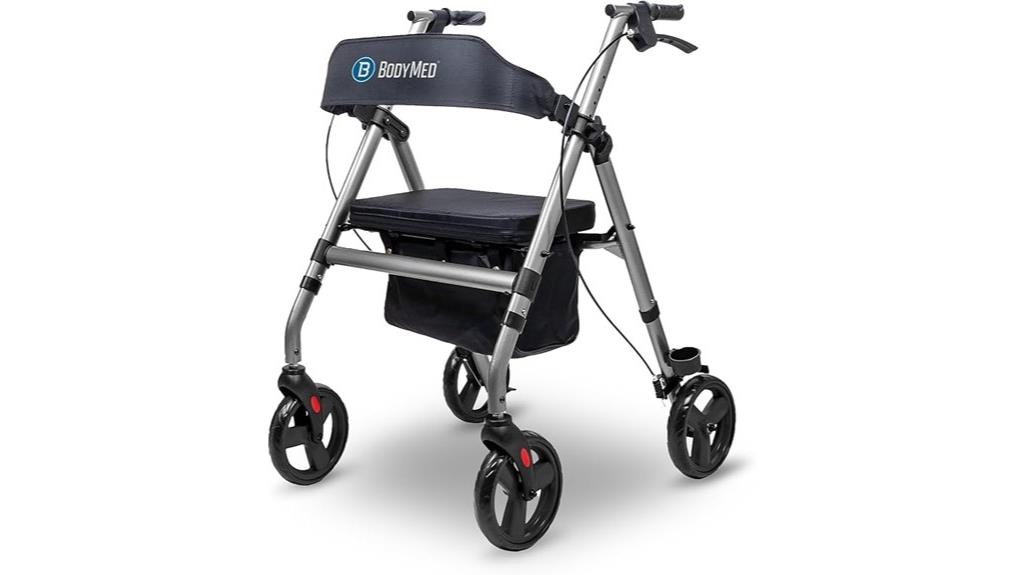 rollator with 8 inch wheels