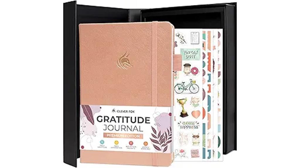rose gold gratitude journal