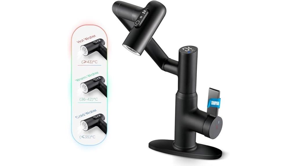 rotatable battery free faucet