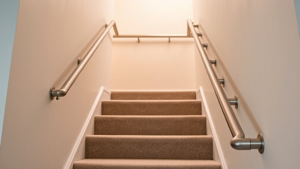 safe staircase handrail installation