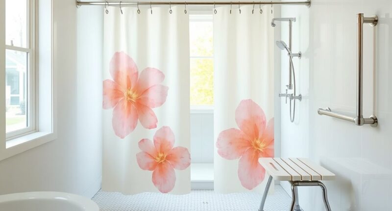 safe stylish elderly shower curtains