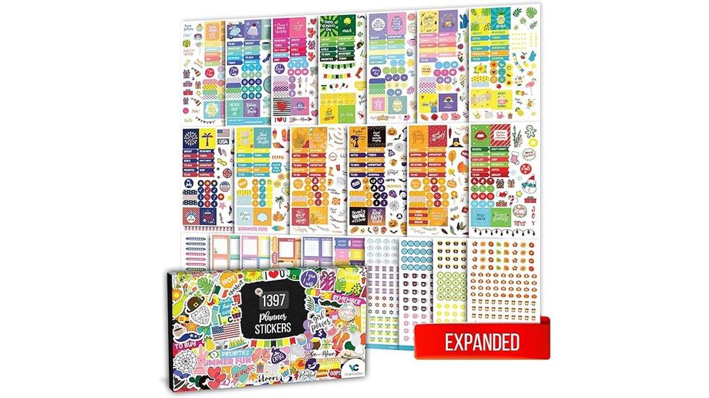 seasonal decorative planner stickers