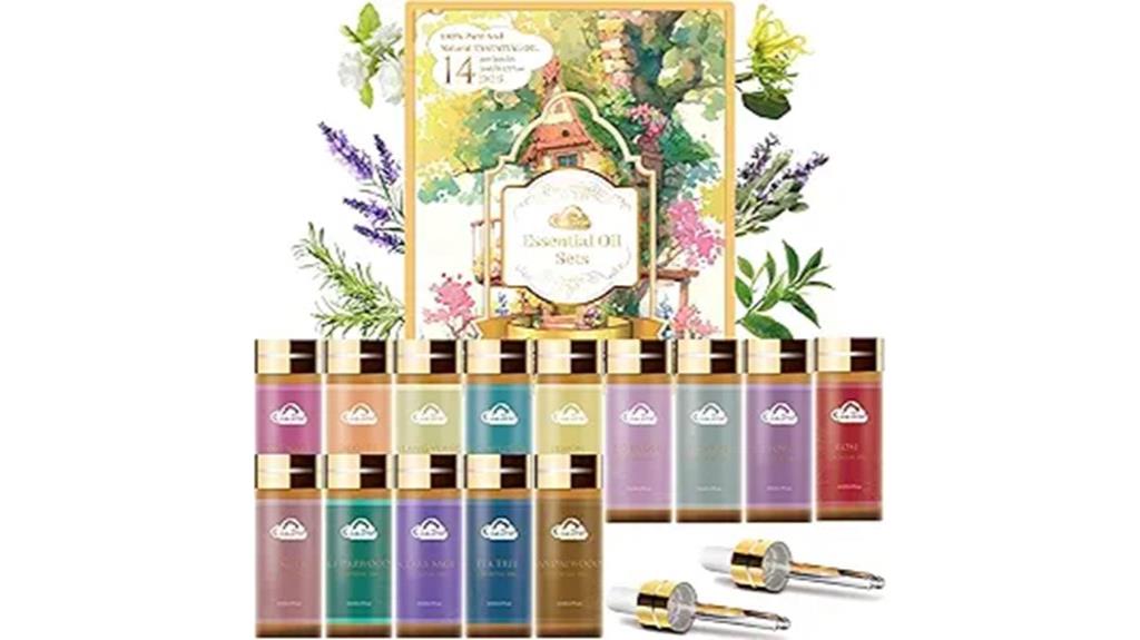 set of fourteen essential oils