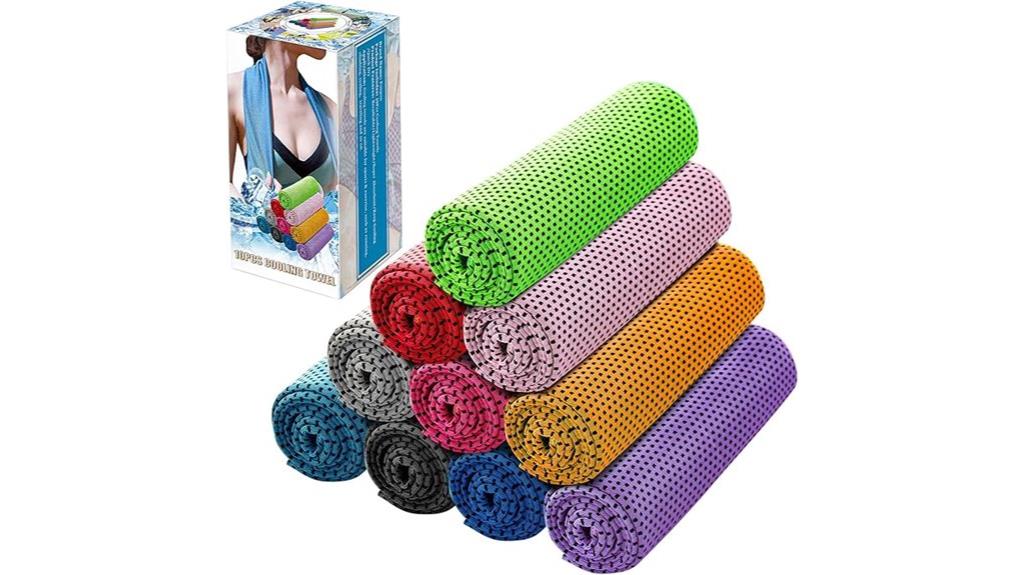 set of ten cooling towels