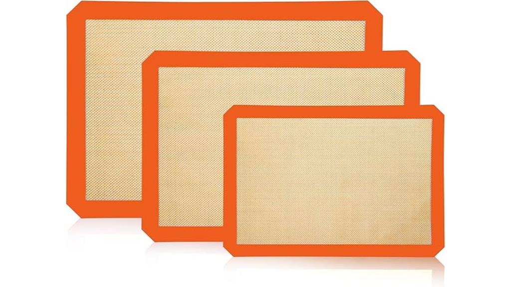 set of three baking mats