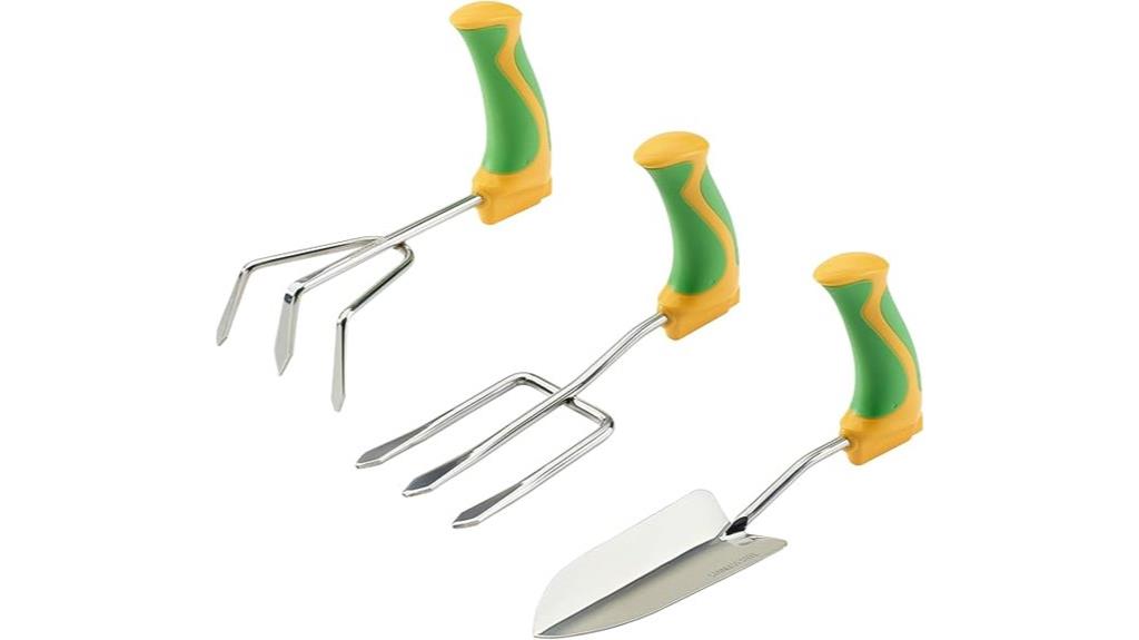 set of three gardening tools