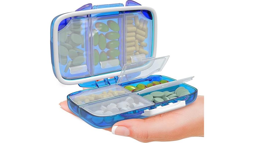 seven compartment travel pill organizer