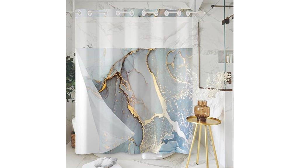 shower curtain with liner