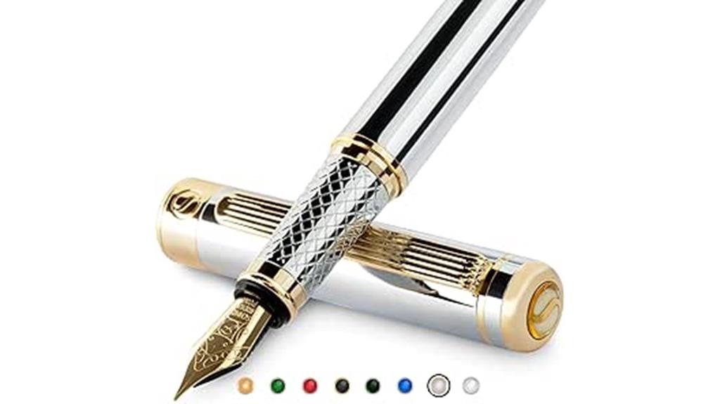 silver chrome fountain pen