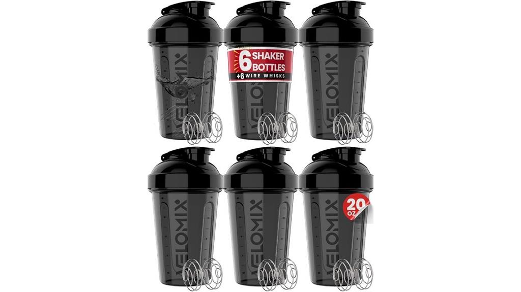 six bottles protein whisk