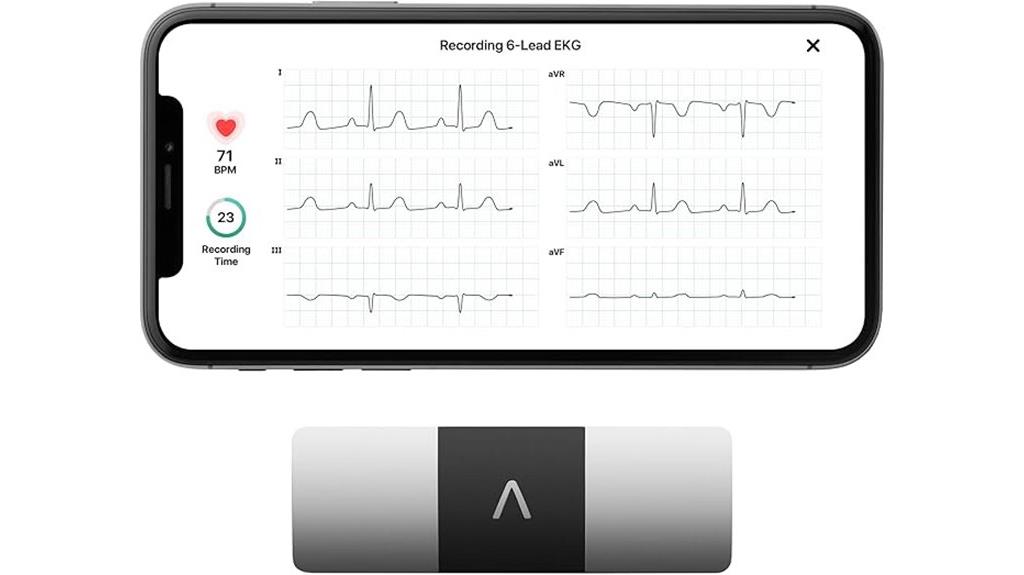 six lead portable ekg device