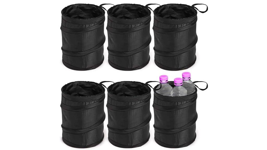 six pack car trash can