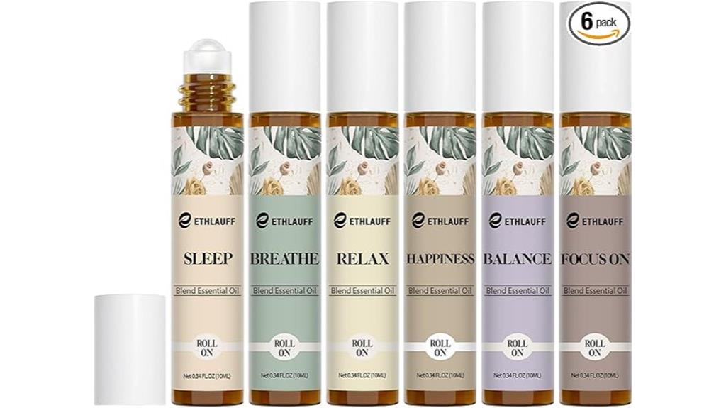 six pack essential oil roll ons