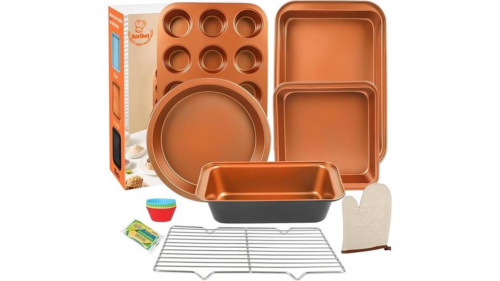 six piece non stick bakeware set