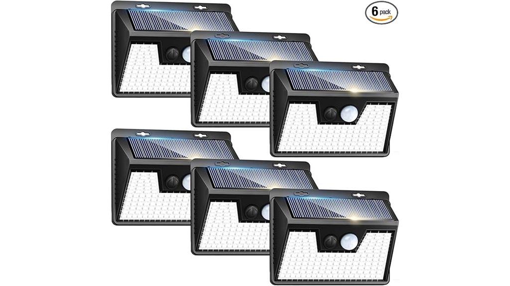 six waterproof motion lights