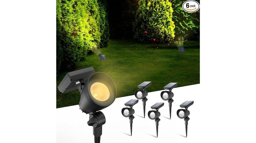 six waterproof solar lights