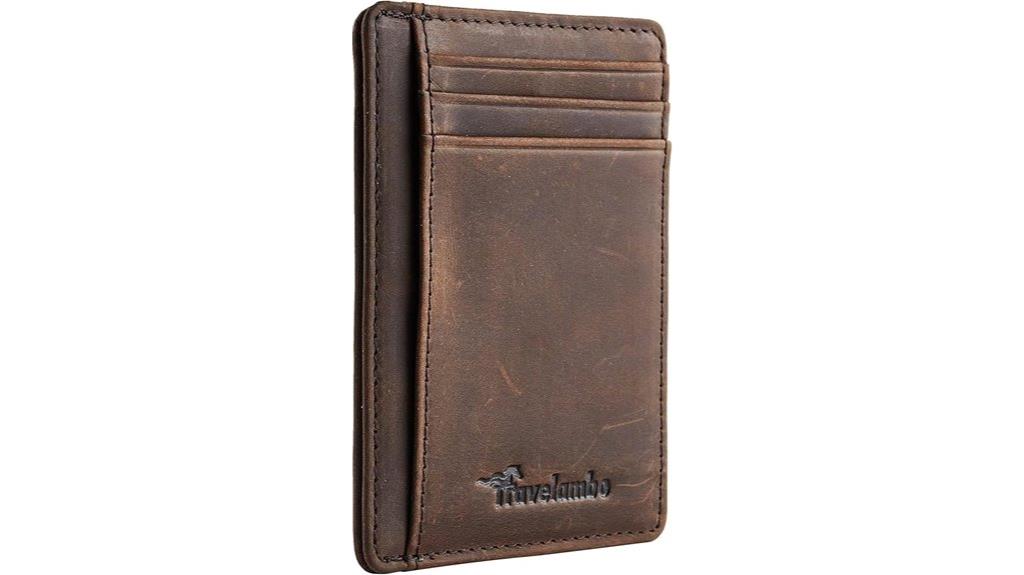 slim leather rfid wallet