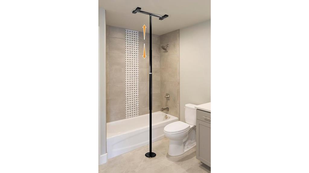 slim tension mounted security pole