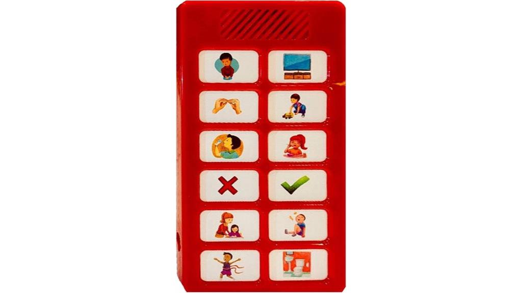 small aac device with buttons