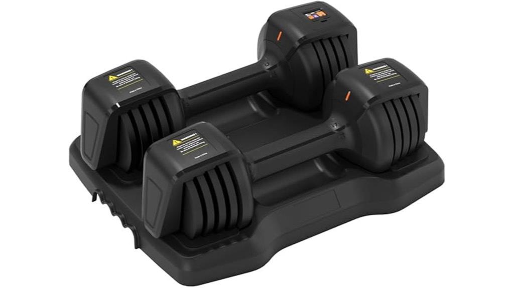 smart adjustable dumbbell display