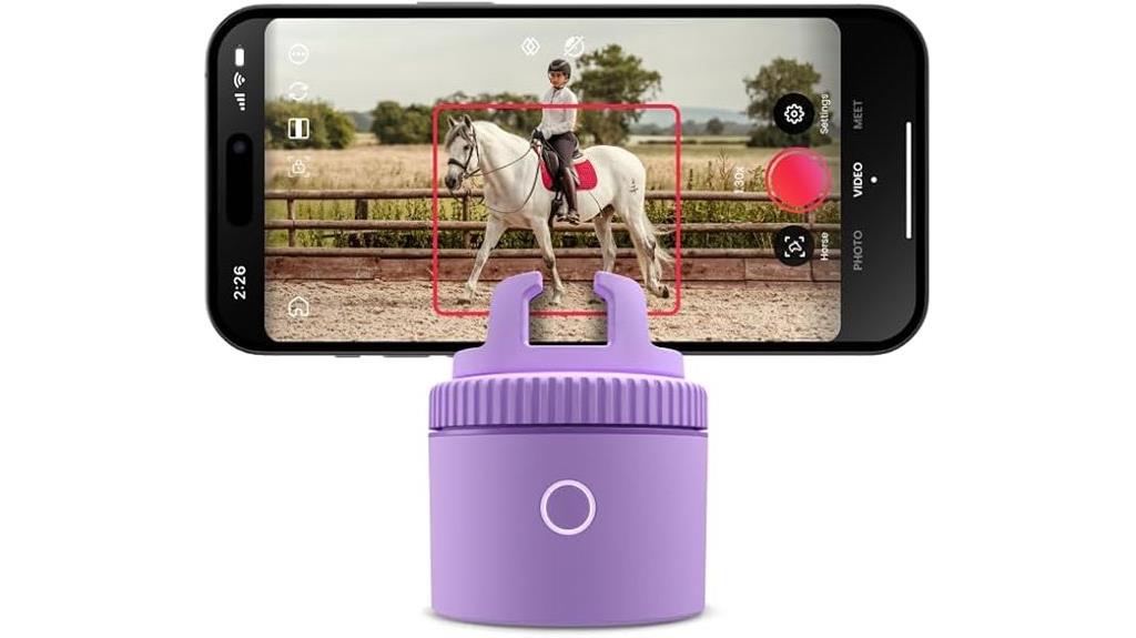 smartphone holder with auto tracking