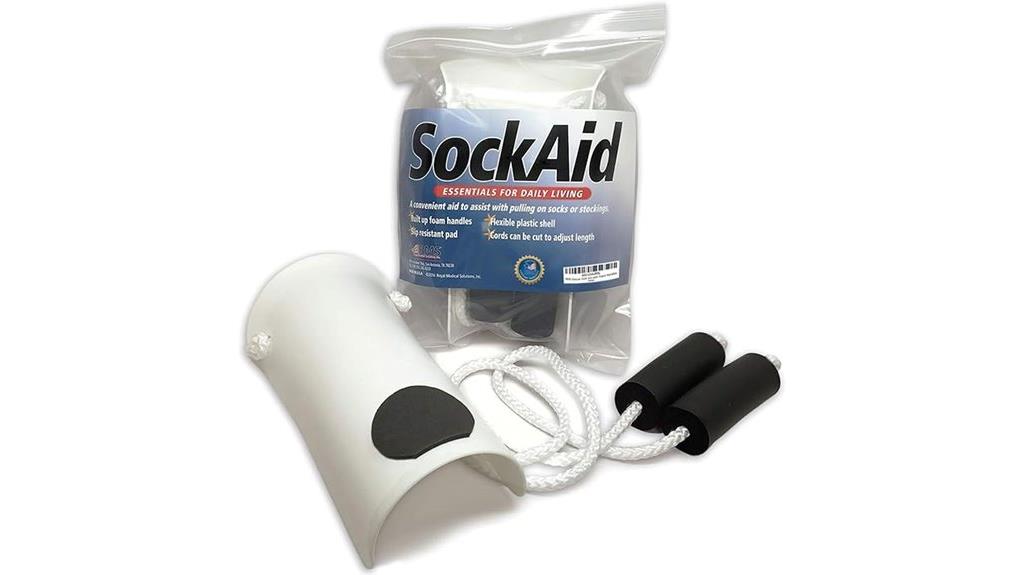 sock aid with foam handles