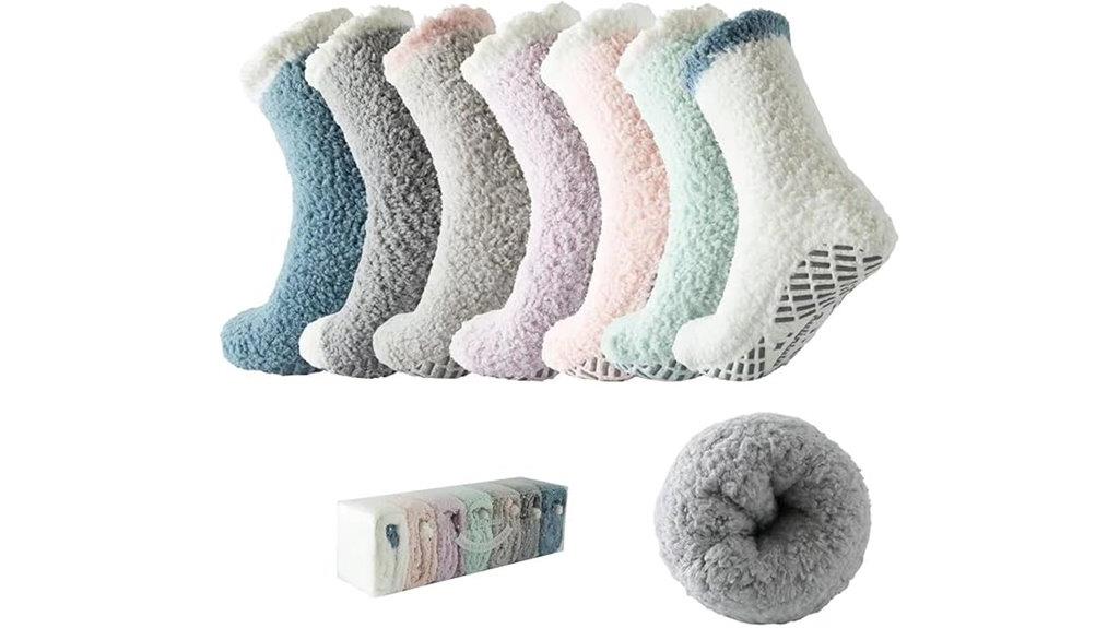soft fuzzy sock grips