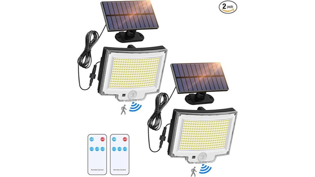 solar flood light remote