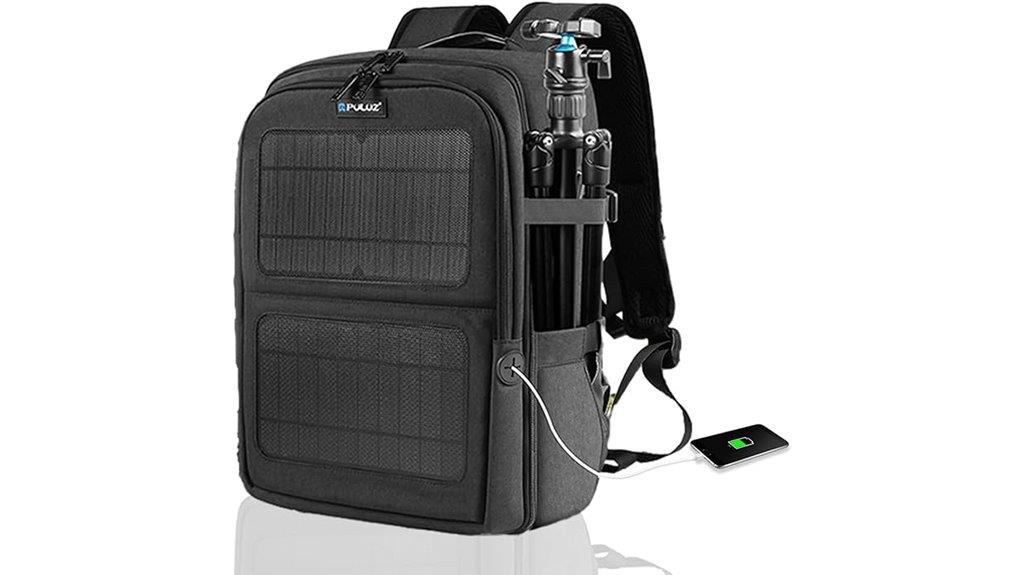 solar powered backpack with charger