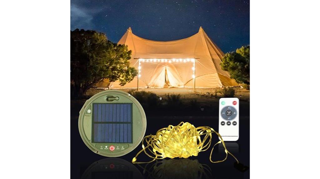 solar powered camping string lights