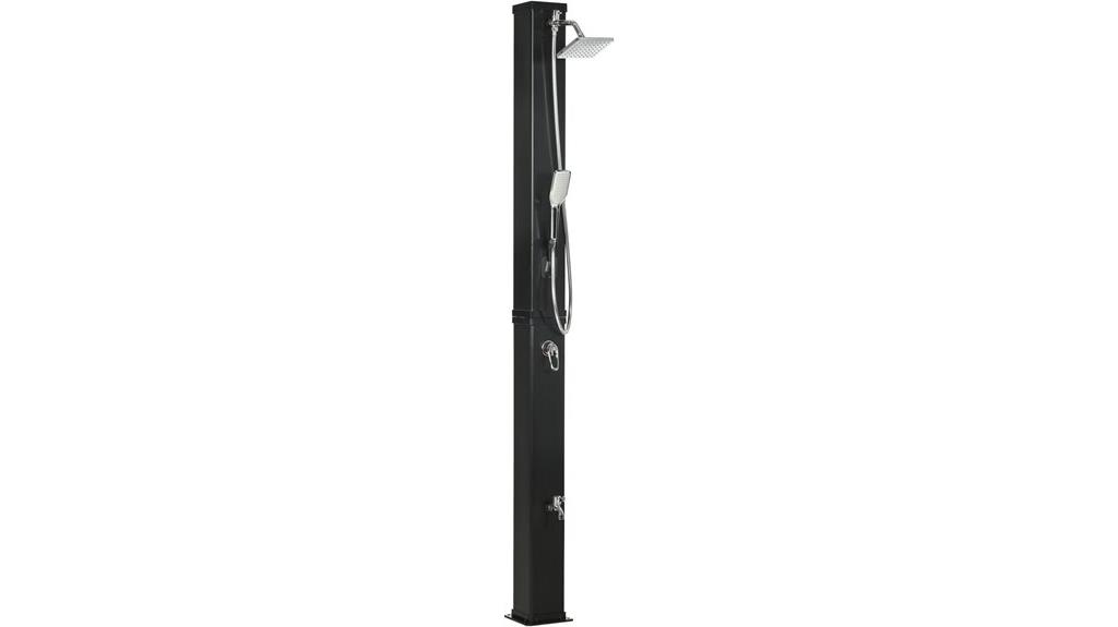 solar powered outdoor shower