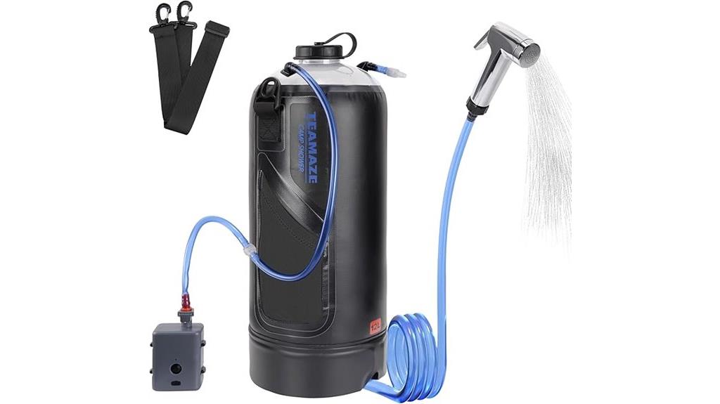 solar powered portable shower